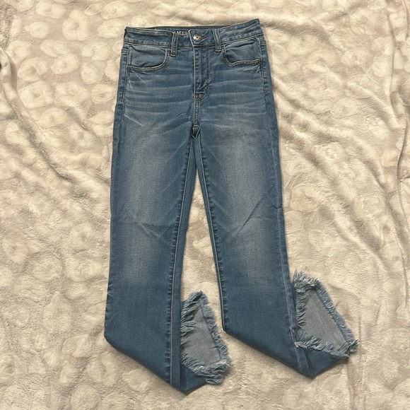 American Eagle Hi Rise Crop Jeggings Size 6 Long Next Level Stretch X - Picture 1 of 14